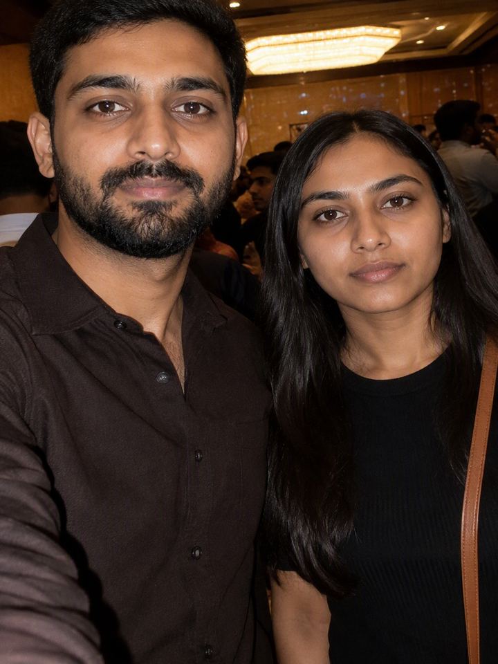 The couple's original phone photo